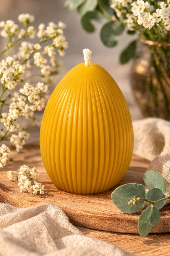 Svītraina ola- bišu vaska svece