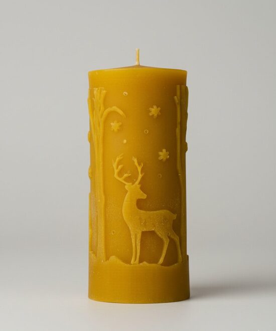 Deer -  Beeswax candle