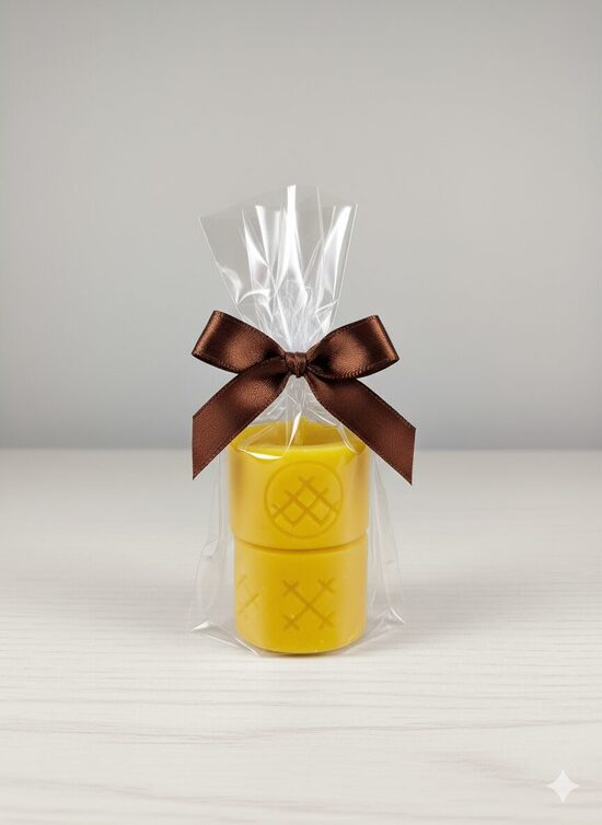 Etno - Bišu vaska sveču komplekts ar svečturi, 2gb.