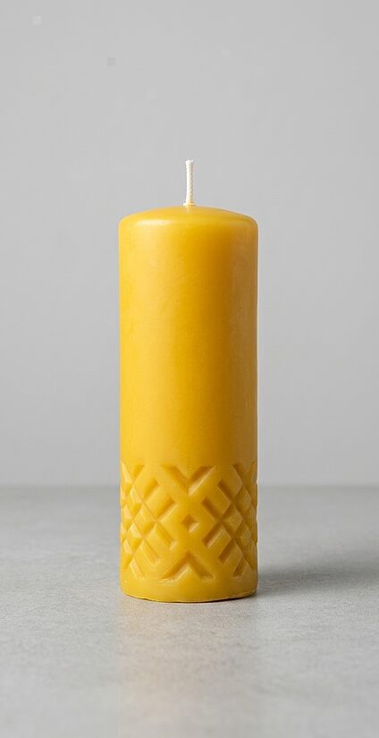 Double Cross well sign - Beeswax candle